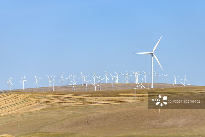 内蒙古赤峰翁牛特旗灯笼河草原秋景图片素材