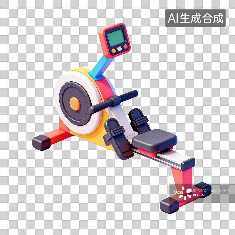 【AI数字艺术】体育设施划船机图片素材