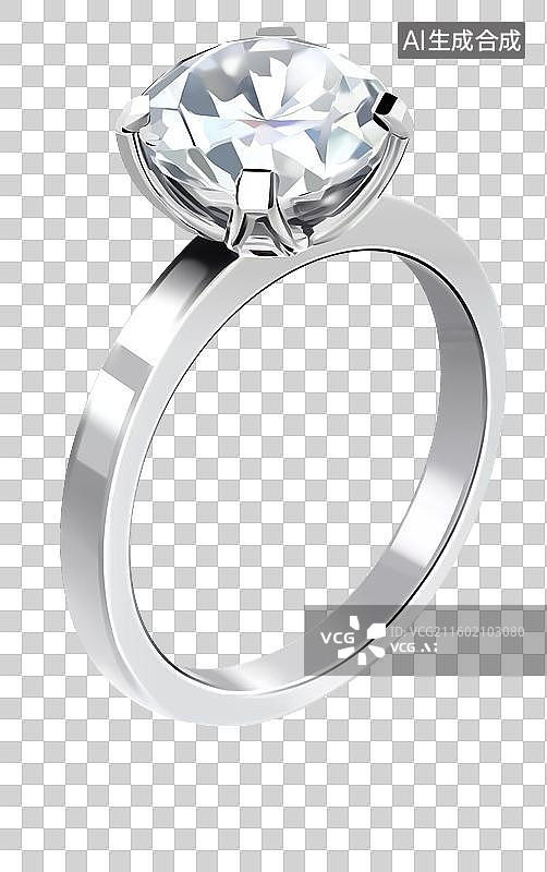 【AI数字艺术】钻石戒指特写图片素材