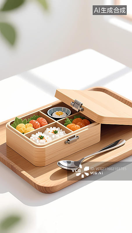 【AI数字艺术】套便当盒展示图片素材