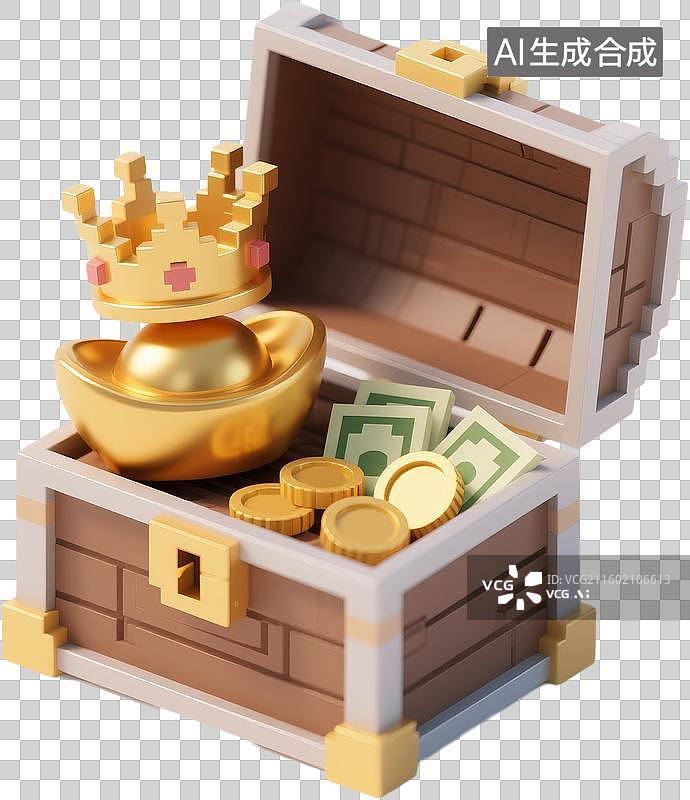 【AI数字艺术】卡通3D立体像素风格红包促销购物插画元素图片素材