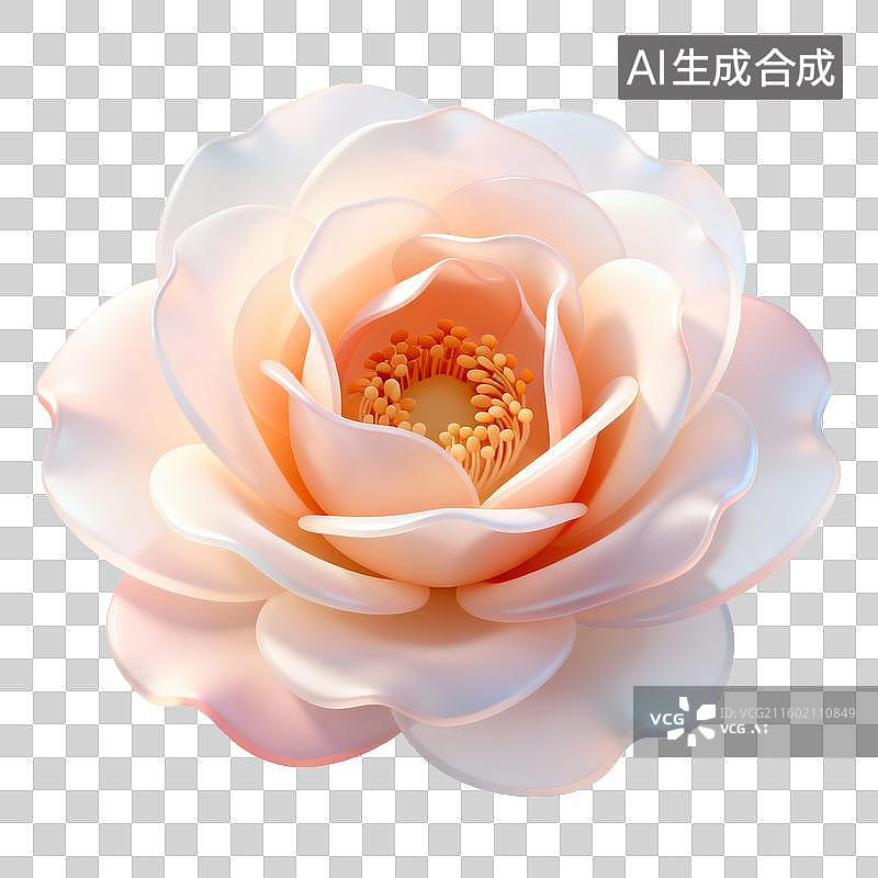 【AI数字艺术】盛开的淡粉色玫瑰图片素材