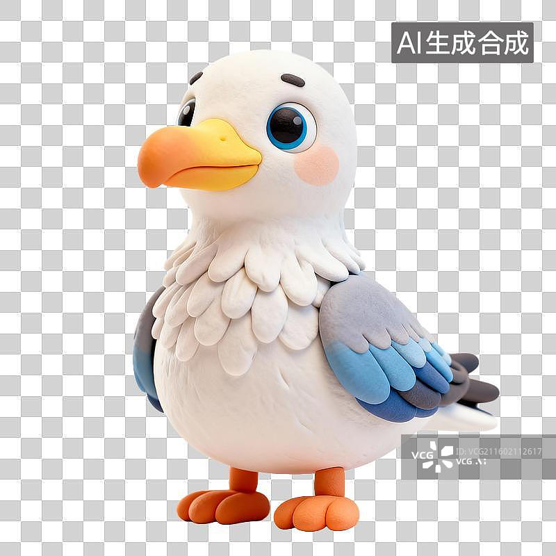 【AI数字艺术】可爱的卡通海鸥图片素材