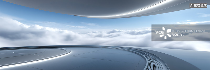 【AI数字艺术】现代建筑与天空图片素材