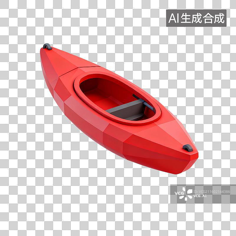 【AI数字艺术】3D渲染，皮划艇，皮筏，充气皮筏，漂流，度假，免抠元素图片素材