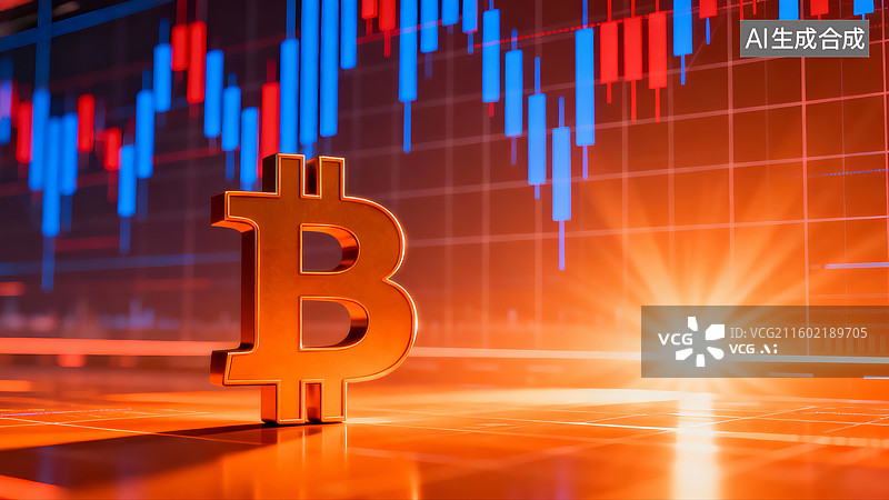 【AI数字艺术】虚拟货币，加密货币，投资理财图片素材