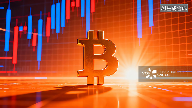 【AI数字艺术】虚拟货币，加密货币，投资理财图片素材