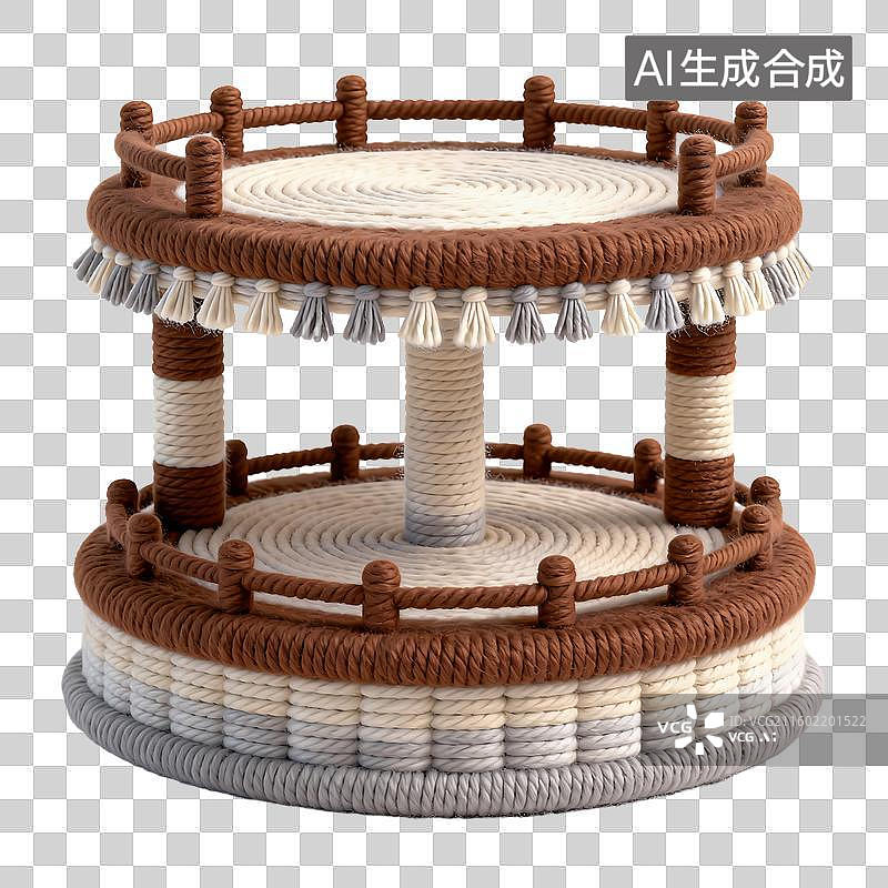 【AI数字艺术】双层编织猫抓柱图片素材