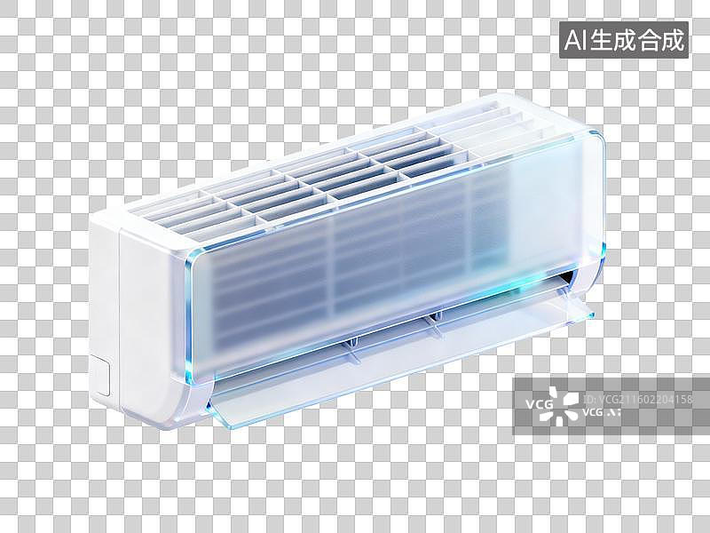 【AI数字艺术】现代透明设计空调图片素材