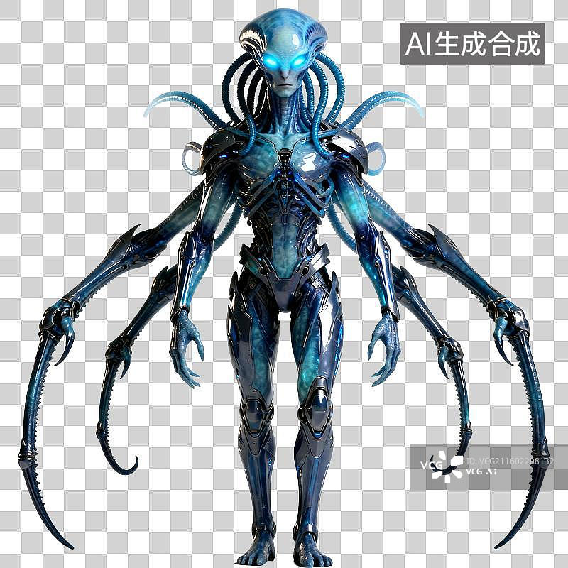 【AI数字艺术】科幻感外星人图片素材