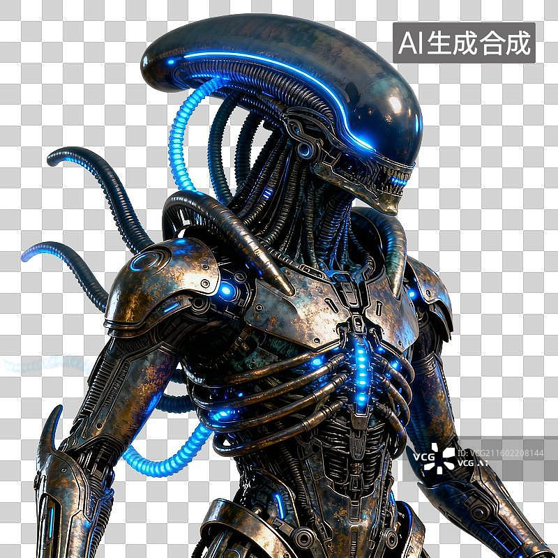 【AI数字艺术】科幻感外星人图片素材