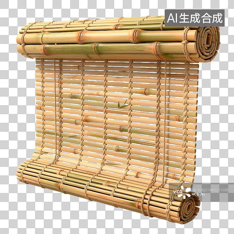 【AI数字艺术】竹制卷帘背景图片素材