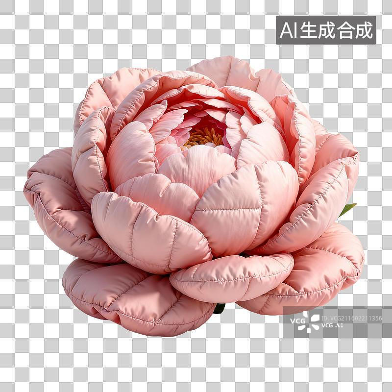 【AI数字艺术】粉色绗缝牡丹花图片素材