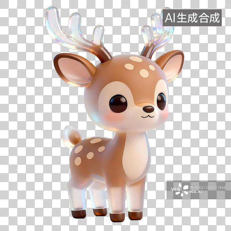 【AI数字艺术】可爱的卡通小鹿图片素材