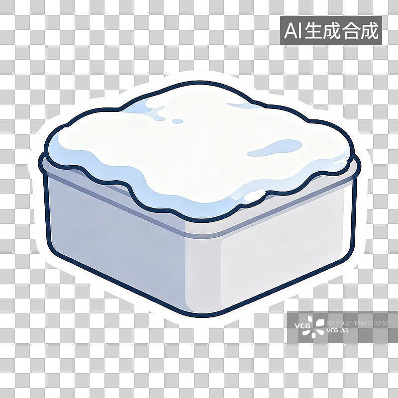 【AI数字艺术】冰块容器背景图片素材
