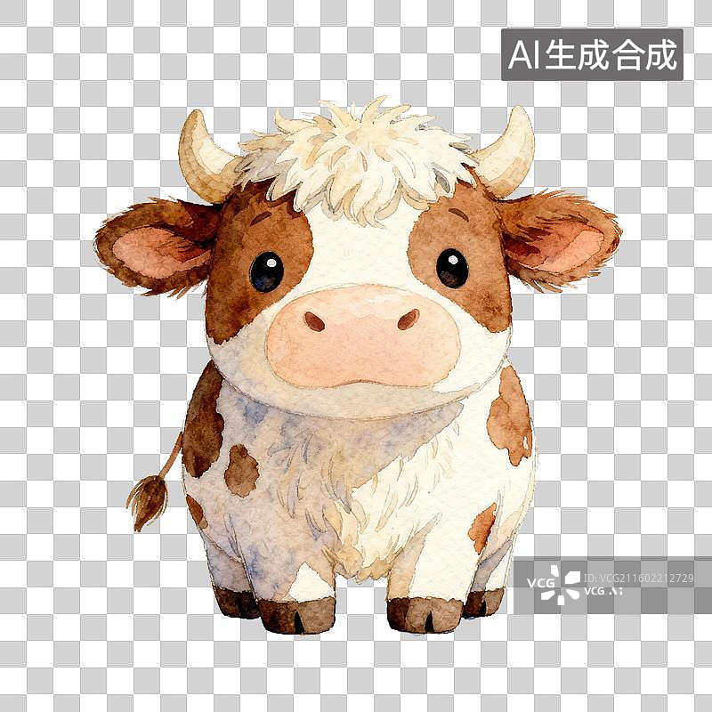 【AI数字艺术】可爱的卡通奶牛图片素材