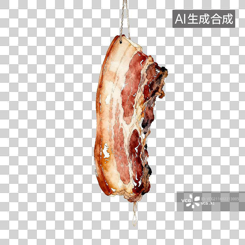 【AI数字艺术】悬挂的培根图片素材