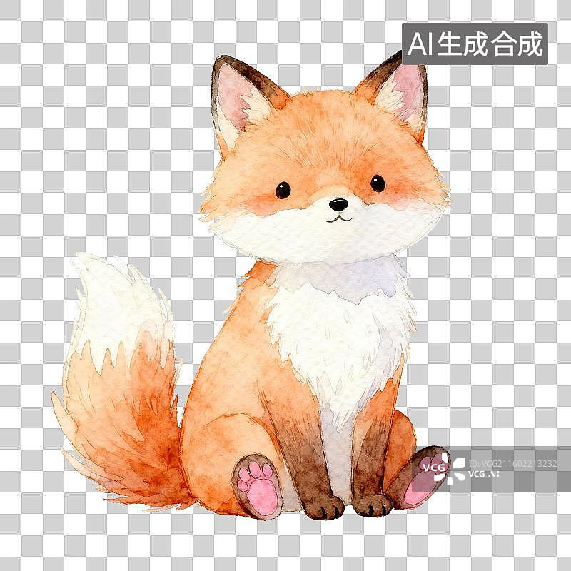 【AI数字艺术】可爱的卡通狐狸图片素材