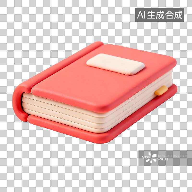 【AI数字艺术】红色封面的书本图片素材