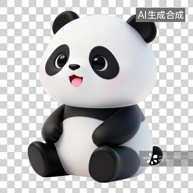 【AI数字艺术】可爱的卡通熊猫宝宝图片素材