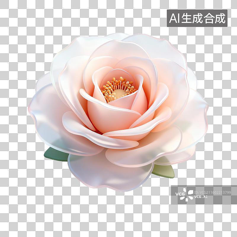 【AI数字艺术】淡粉色玫瑰花图片素材