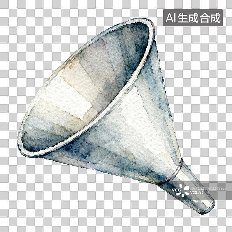 【AI数字艺术】水彩风格的漏斗插图图片素材