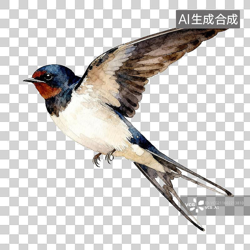 【AI数字艺术】飞翔的燕子图片素材
