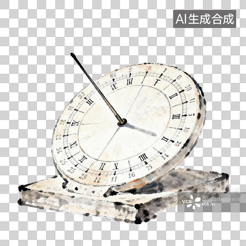 【AI数字艺术】古老的日晷仪图片素材