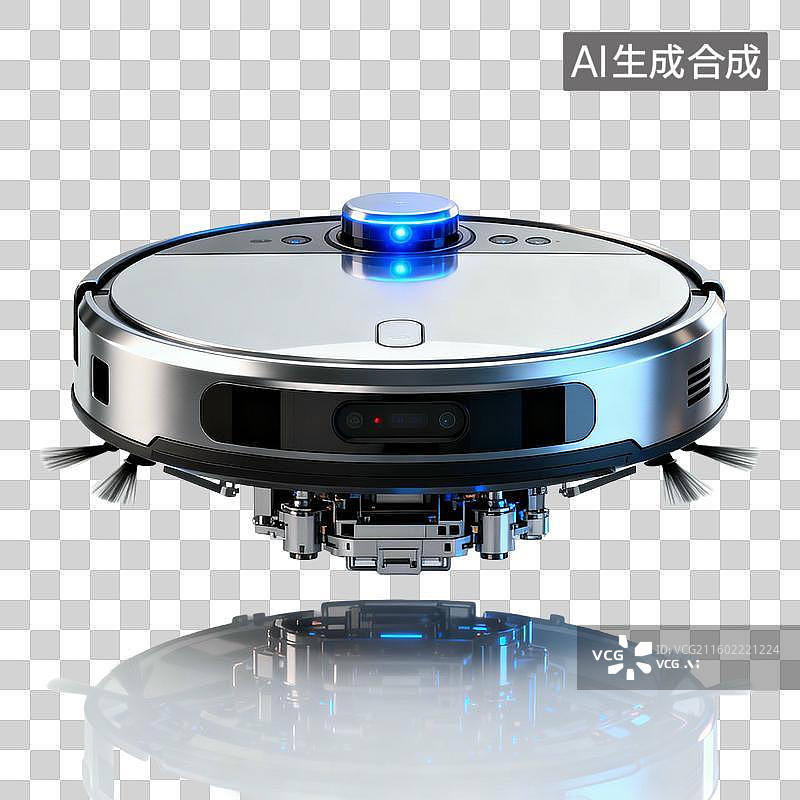 【AI数字艺术】科技智能概念扫地拖地机器人图片素材