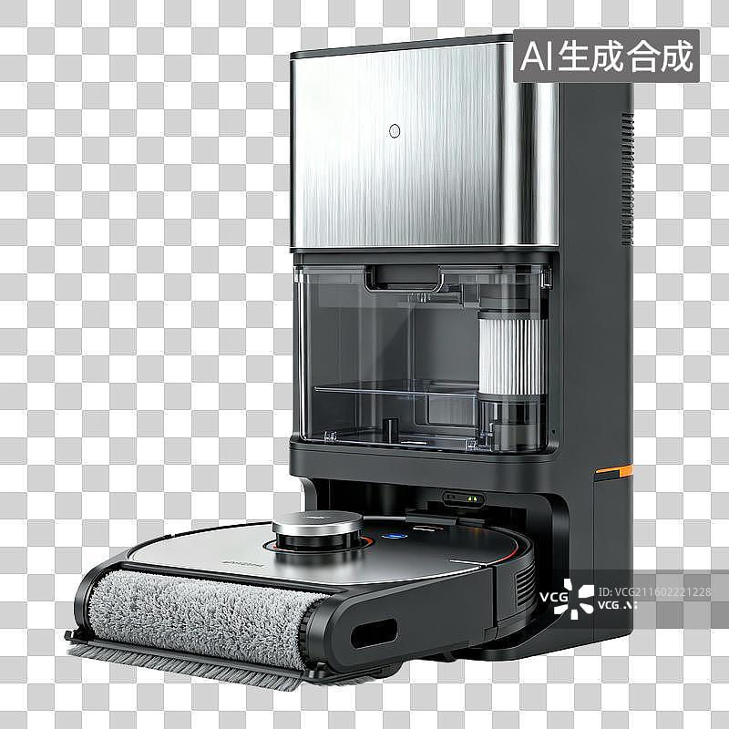 【AI数字艺术】科技智能概念扫地拖地机器人图片素材