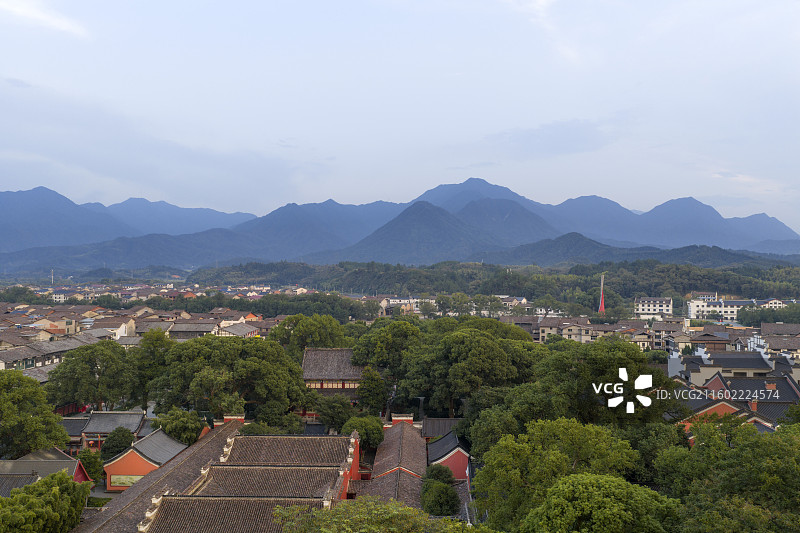 江西鹰潭龙虎山风景区上清古镇天师府建筑风光图片素材