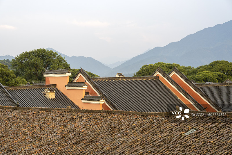江西鹰潭龙虎山风景区上清古镇天师府建筑风光图片素材