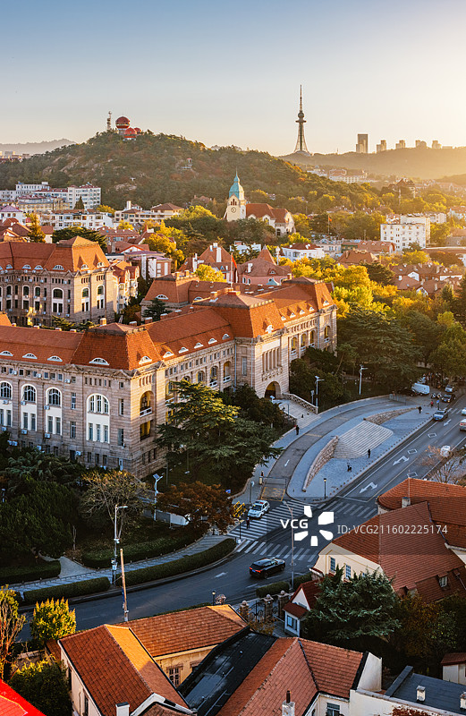 青岛胶澳总督府航拍图片素材