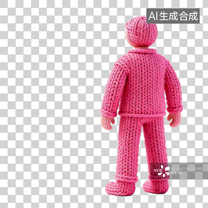 【AI数字艺术】可爱童趣毛线针织风元素建模图片素材
