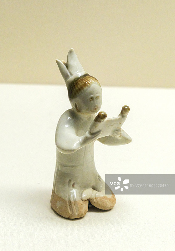 白瓷陆羽像 五代 传河北唐县出土 中国国家博物馆“古代中国基本陈列”图片素材