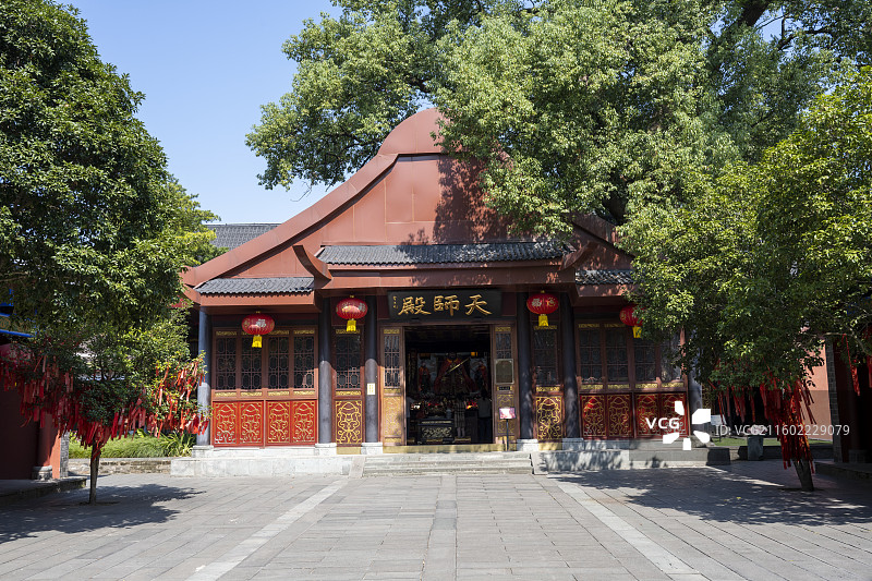 江西鹰潭龙虎山风景区上清古镇天师府景点建筑风光图片素材