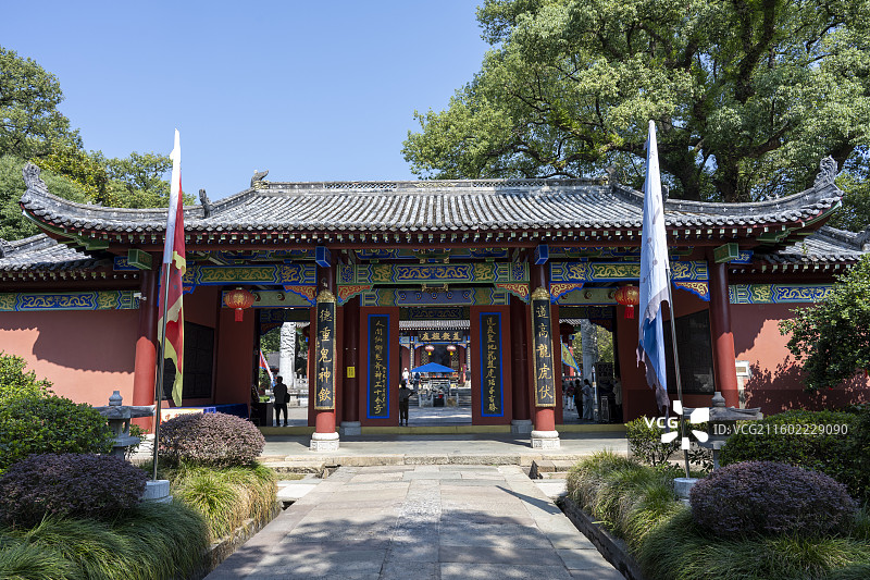 江西鹰潭龙虎山风景区上清古镇天师府景点建筑风光图片素材