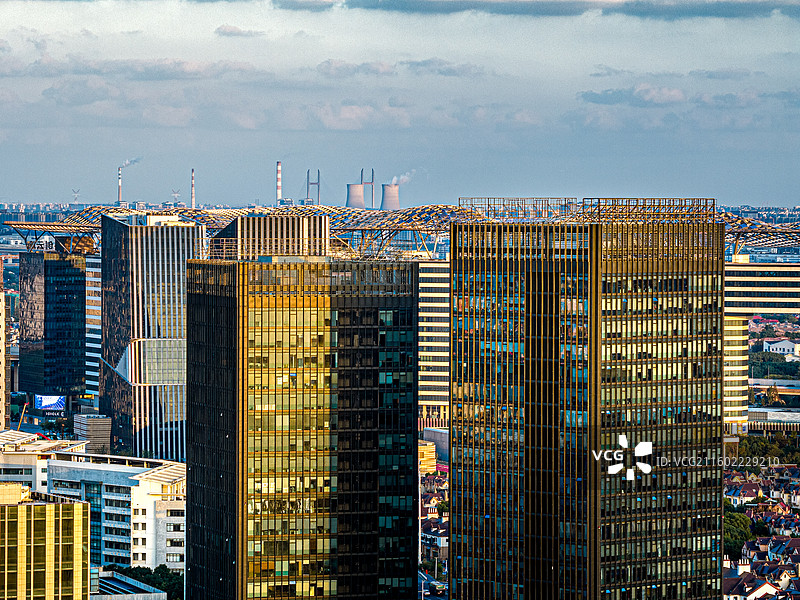 G60科创大厦 航拍上海松江科技城产业发展纪实 漕河泾开发区松江高科技园 长三角产业链协同共生图片素材