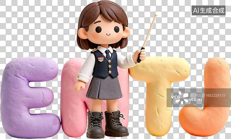 【AI数字艺术】mbti理论职业心理性格测试分析师NT型人格ENTJ指挥官外向直觉思考判断3D手工超轻黏土橡皮泥风格图片素材