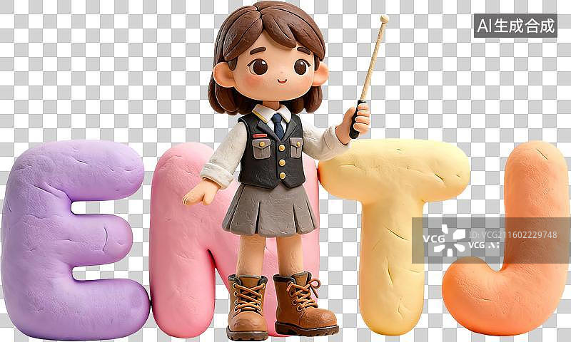 【AI数字艺术】mbti理论职业心理性格测试分析师NT型人格ENTJ指挥官外向直觉思考判断3D手工超轻黏土橡皮泥风格图片素材