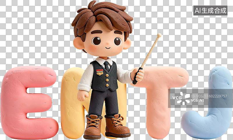 【AI数字艺术】mbti理论职业心理性格测试分析师NT型人格ENTJ指挥官外向直觉思考判断3D手工超轻黏土橡皮泥风格图片素材