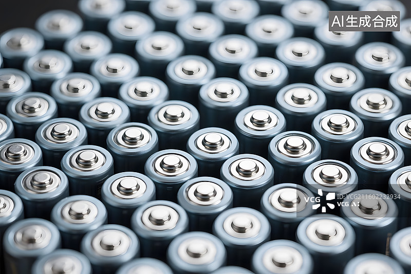 【AI数字艺术】工业生产中的电池阵列图片素材