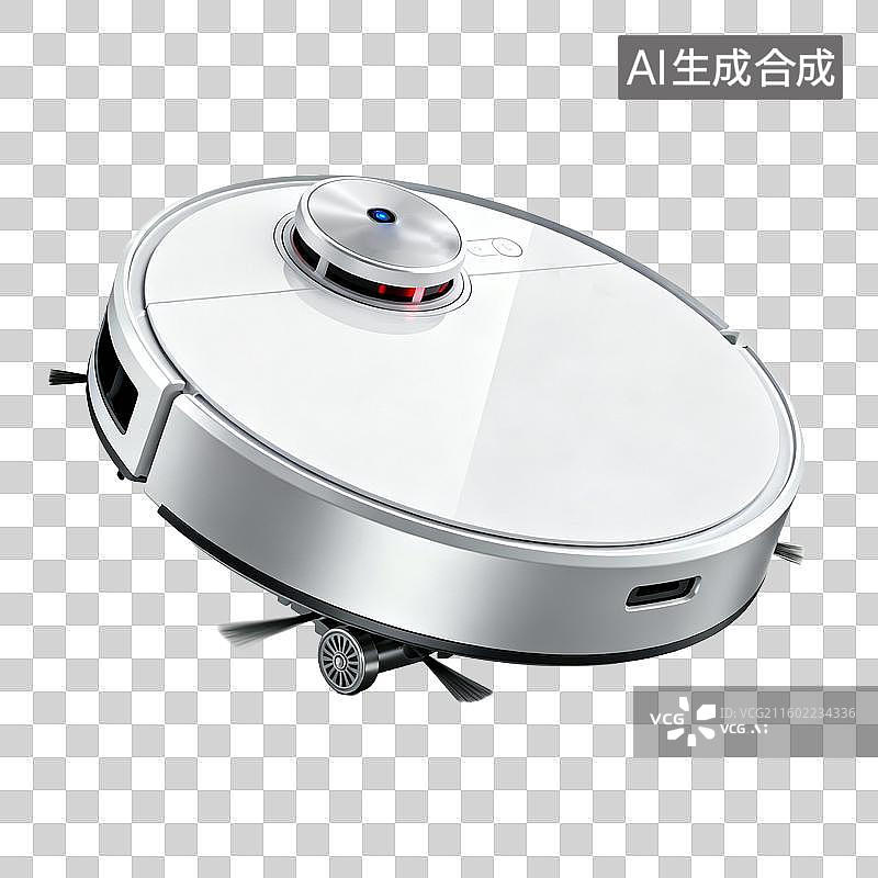 【AI数字艺术】科技感智能扫地机器人图片素材