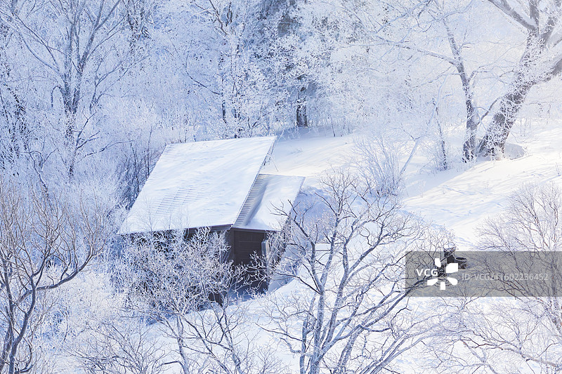 航拍吉林四方顶子雾凇童话世界图片素材