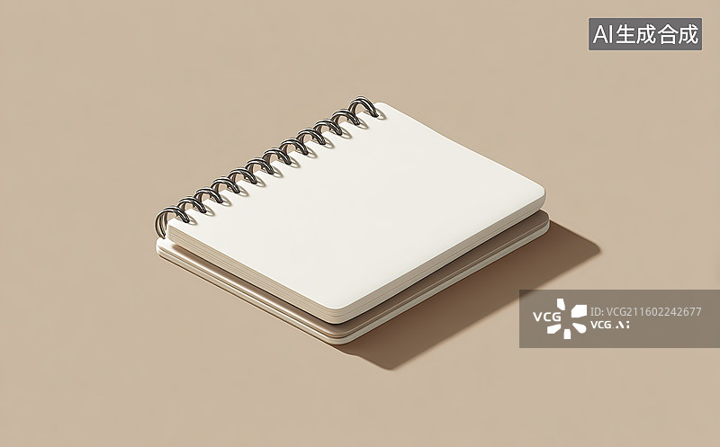 【AI数字艺术】白色螺旋装订笔记本图片素材