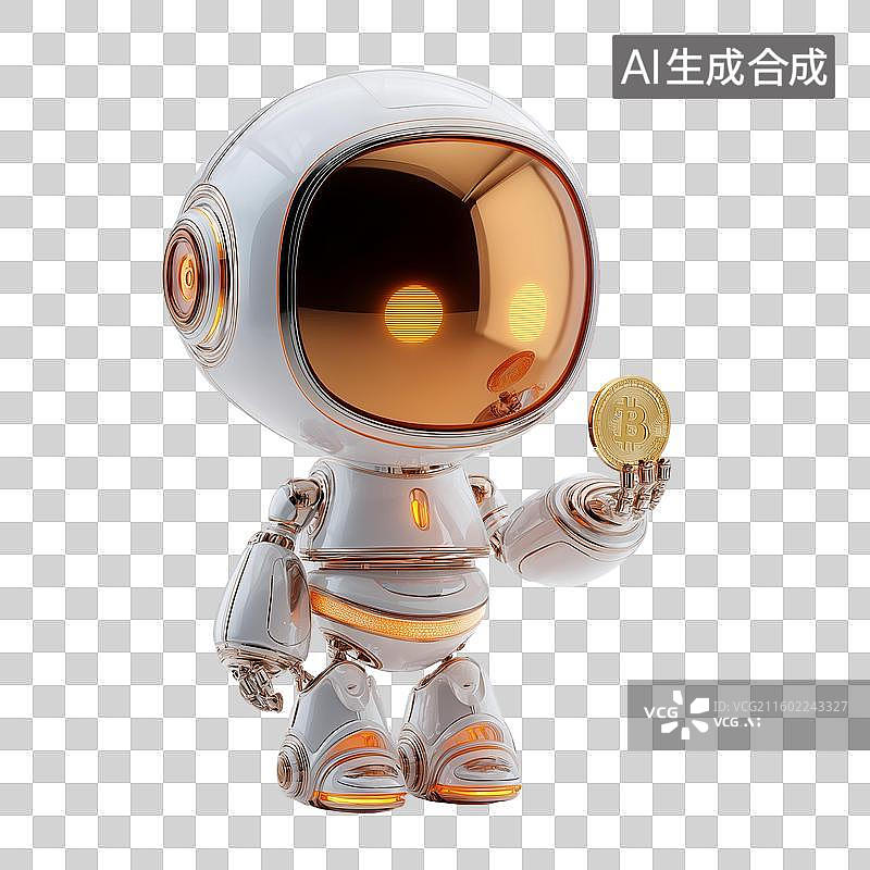 【AI数字艺术】金融机器人3D设计图片素材