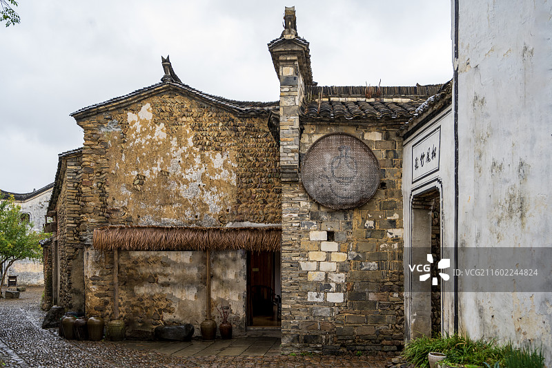 杭州富阳孙权故里龙门古镇图片素材