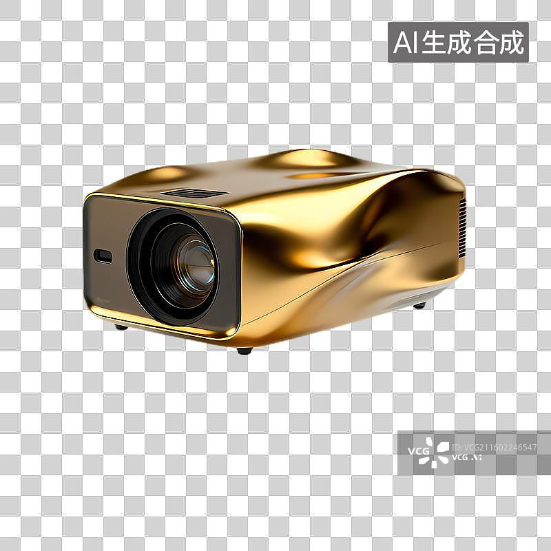 【AI数字艺术】金色高清家用投影仪图片素材