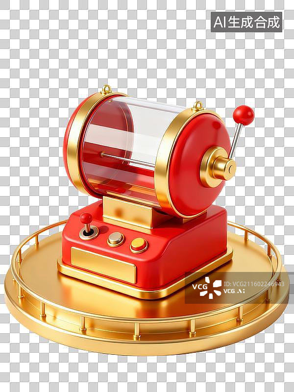 【AI数字艺术】抽奖福利机器插画图片素材