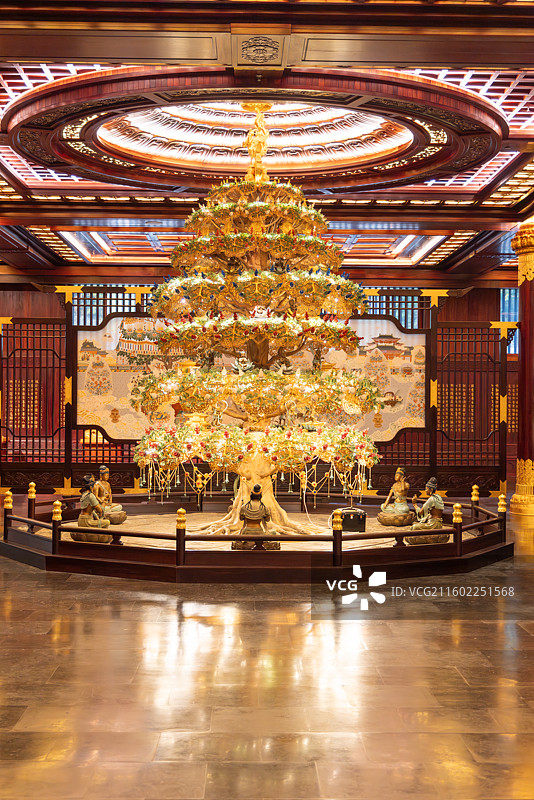 江西省九江市庐山市庐山东林大佛室内景观图片素材